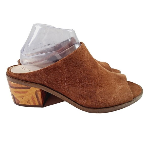 Sole Society Shoes - Sole Society Tammie Brown Leather Mules Women’s Size 10M